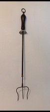 Antique toasting fork Brass & Iron Extending Toasting Fork Early 1900's. 