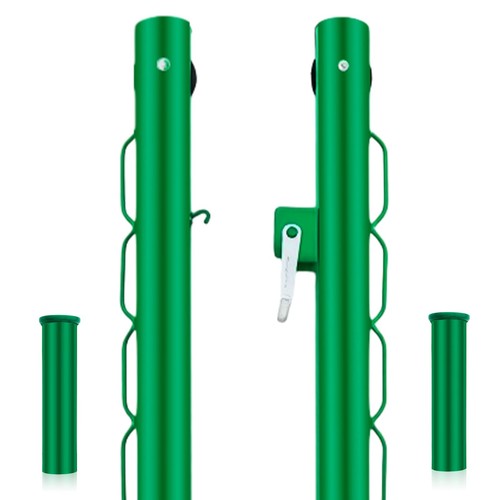 Tennis posts with net crank - net,