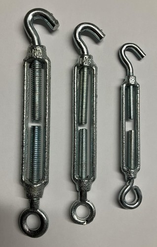 Galvanised hook and eye - galvanised, cast