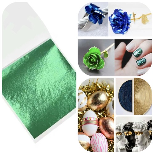 Sheets green metallic foil - 20,