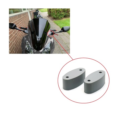 Mount mirror riser extender - mirror,