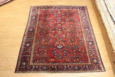 Circa 1920's VINTAGE 5 x 6'5" AUTHENTIC  Lilihan Rug matches Sarouk, Mahal rugs 