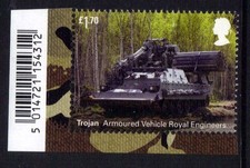 GB 2021 QE2 £1.70 British Army Vehicles Trojan Armoured Umm Ex M/S ( K406 )