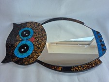 Owl Wall Mirror Mosaic Style