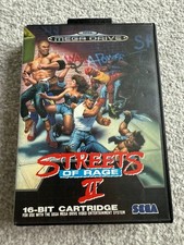 Streets of Rage 2 Mega Drive Cartridge 1992 Edition Complete PAL Uk Retro Gaming