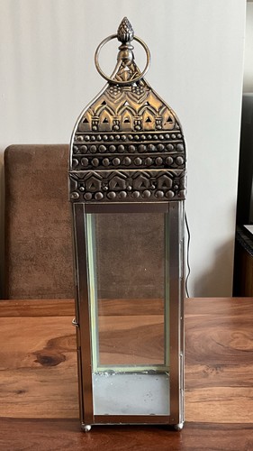 Moroccan style candle lantern - candle,