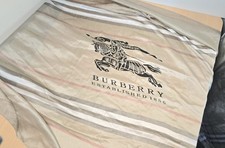 Large Burberry Silk Scarf In Classic Nova Check With Burberry Centered Logo