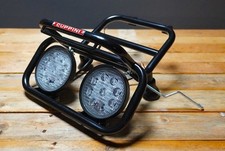 Vespa Large/Wide/Small Frame Front Luggage Rack w/ Twin Dakar Headlights - Black