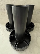 3 x Kitchen Unit Cabinet Plinth Adjustable Feet Legs Supports 110mm-135mm, black