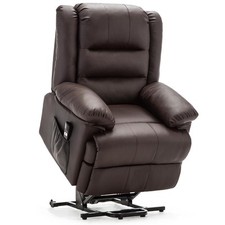 LOXLEY ELECTRIC RISE RECLINER ARMCHAIR BONDED LEATHER SOFA MOBILITY LIFT CHAIR