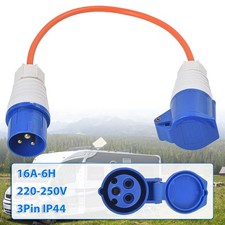 Caravan/Camping Reverse Polarity Adapter Fly Lead Cable For Mains Hook Up 16A