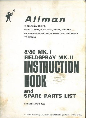 Allman fieldspray - mk.i, &