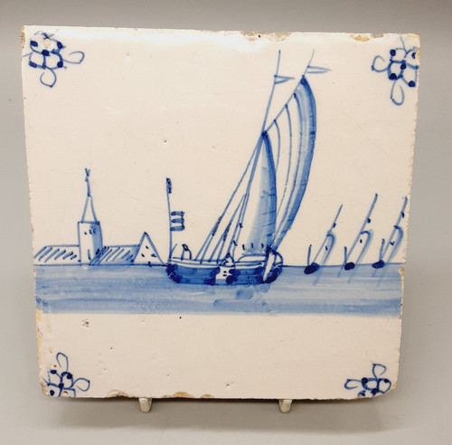 Antique dutch delft - antique, blue