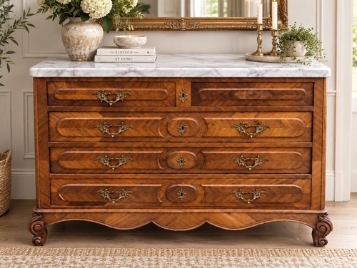 Antique french burr walnut - french,