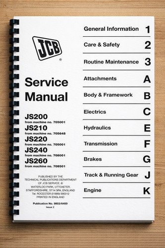 Jcb js200 js210 - jcb, js220