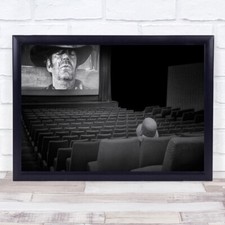 Movie Cinema Seats Chairs Row Rows Black & White Black And White Woman Print