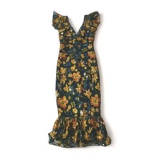 Marchesa Notte Floral Siquined Long Dress Size 0