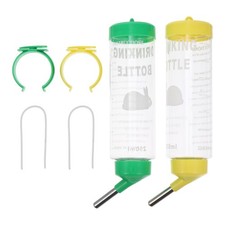  2 Pcs Water Bottle Pet Fountain Guinea Pig Feeder Chinchilla Drinking