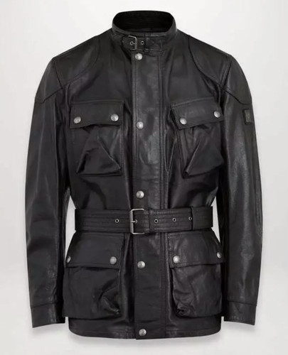 Belstaff men leather jacket - belstaff,