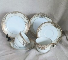 Two Noritake Moriage Tea Cups