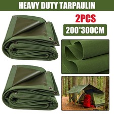 2PCS Heavy Duty Canvas Tarp