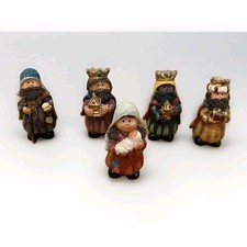 Nativity Figures Ceramic Christmas Mary Baby Jesus Joseph Three Wise Men 
