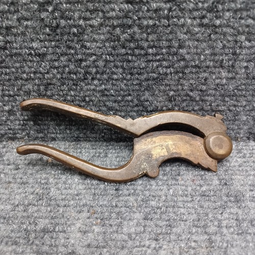 Vintage brass betel - brass, nut