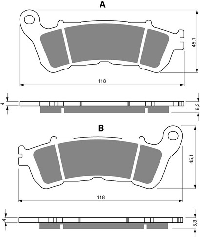 Brake disc pads rear goldfren - disc,