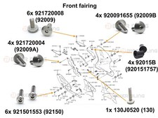 ZXR400 fairing bolts Kawasaki
