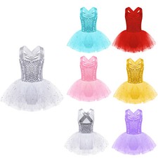 Girls Shiny Ballet Tutu Dress