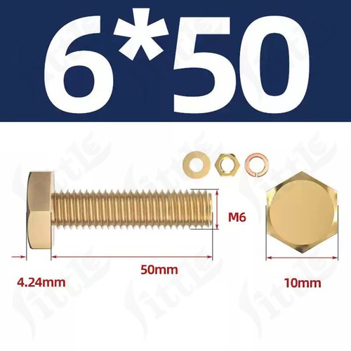 Brass metric hex - hex, nuts