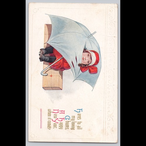 Antique postcard happy - antique,