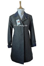 LADIES JACK MURPHY ISABELLA GREEN TWEED LONG COAT SIZE 16