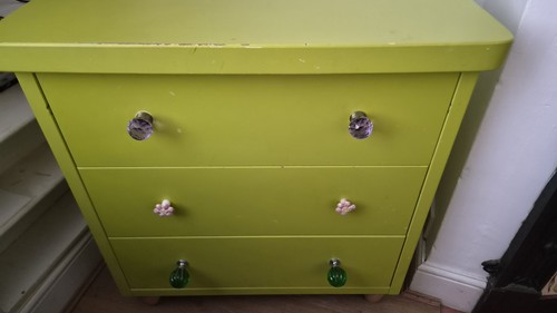 Shabby chic green chest - chic,