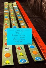  ORIGINAL JENNINGS V12-110  REEL STRIPS RIVIRIA ANTIQUE SLOT MACHINE REEL STRIPS