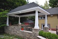 Set of 4 concrete wall cladding plastic garden mould brick interlocking tiles 