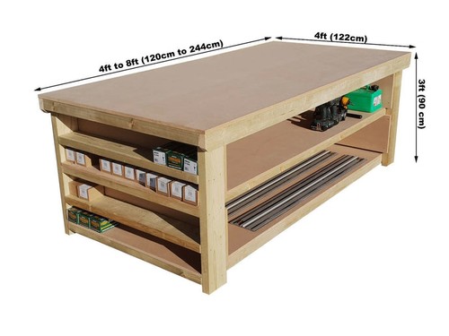 Wooden workbench mdf top - workbench,
