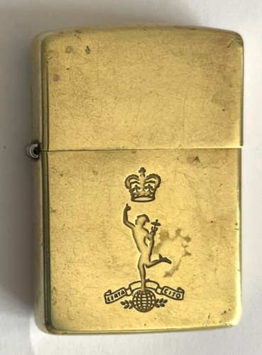 Vintage brass zippo lighter - brass,