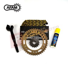 AFAM Gold Chain and Sprocket Kit (Alloy) fits Kawasaki KDX200 A2-B2 84-85