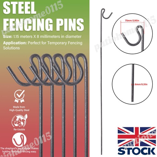 Metal fence pins - steel, barrier