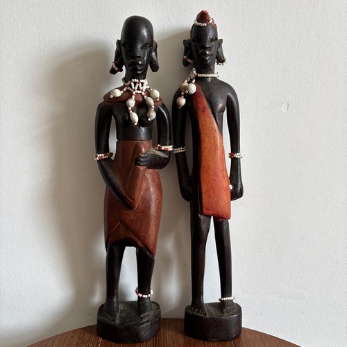 Vintage maasai pair wood - maasai,