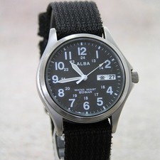 90s RETRO SEIKO ALBA VX43-0AE0 "Field Gear" Kanji Day/Date - Rare Japan Imported