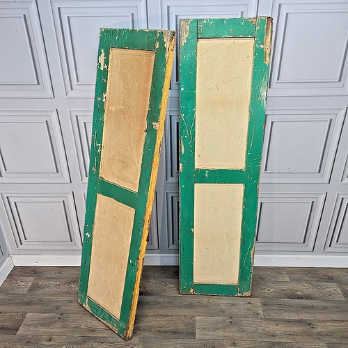 Antique pair wooden doors - pair,