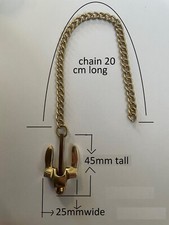 Aeronaut Model Boat Fittings ships  brass anchor and chain