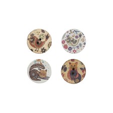 50pcs Cat Theme Wood Buttons Sewing Scrapbooking Clothing Craft Making DIY Decor