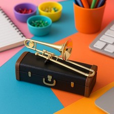 Tiny Trombone Novelty Gag Toy Iconic "Womp Womp" Sound Effects. Secret Santa