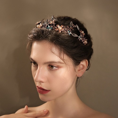 Copper crystal flower pearl - flower,