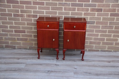 Pair vintage bedside - pair,