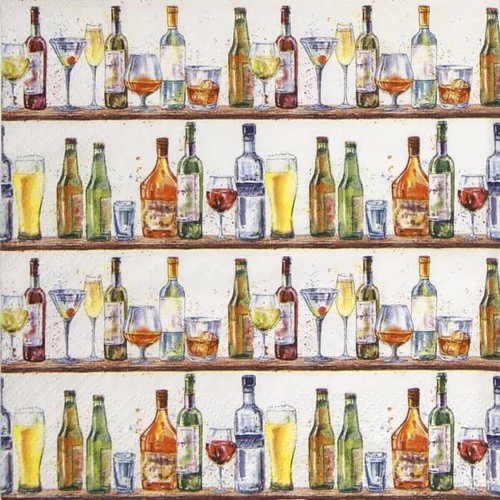 Single cocktail bar napkins - 4,