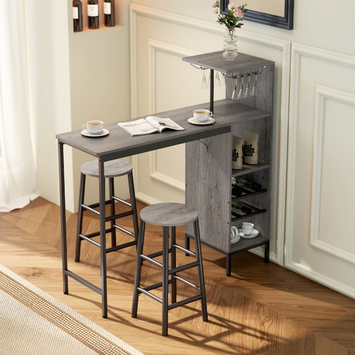 Breakfast bar table and stools - table,